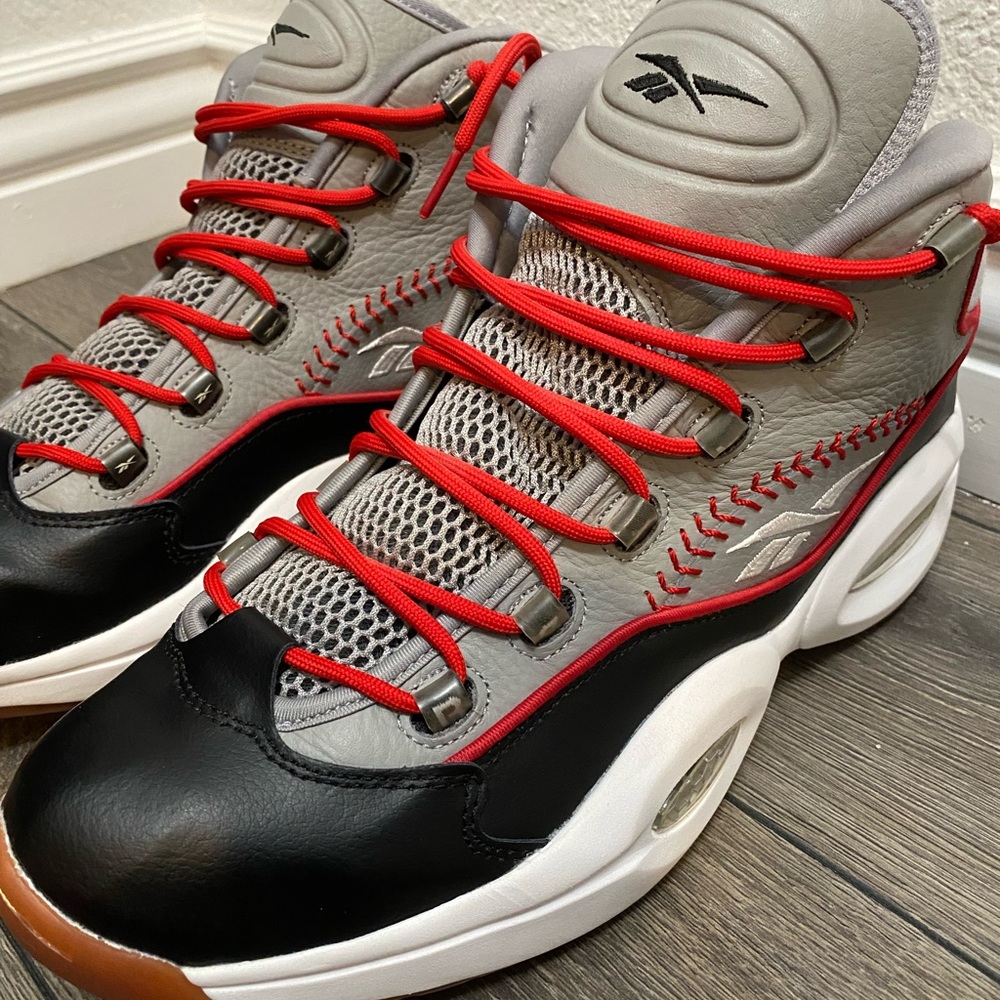Reebok Question Mid Leather Black Toe